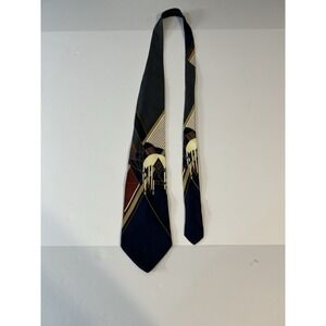 Native‎ American Print Tie by Boxelder Made in Italy 100% Silk Signed